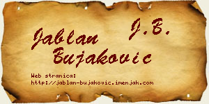 Jablan Bujaković vizit kartica